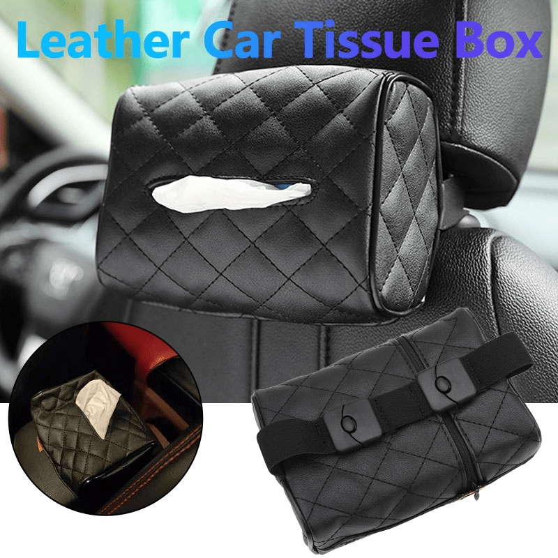 Pu Leather Round Tissue Holder: Mini Car Tissue Tube For Cup