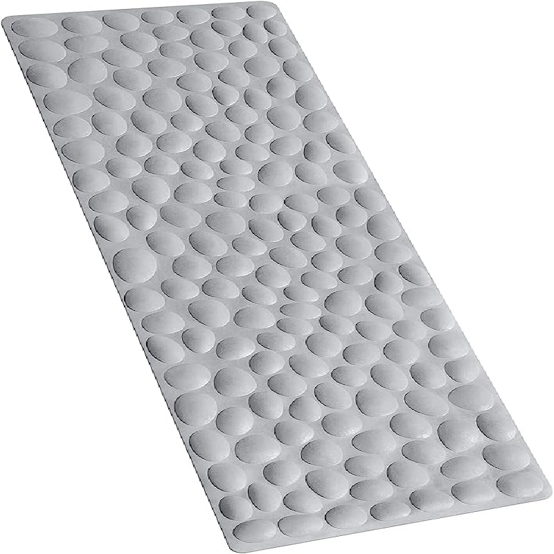 Non Slip Bathtub Mat Soft Rubber Bathroom Bathmat with Strong Suction Cups