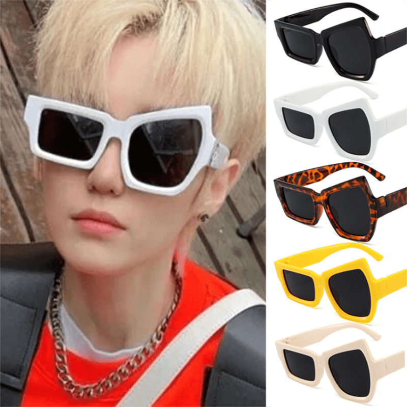 Hip Hop Female Cat Eye Sunglasses Thick Chain Leg Small Sun