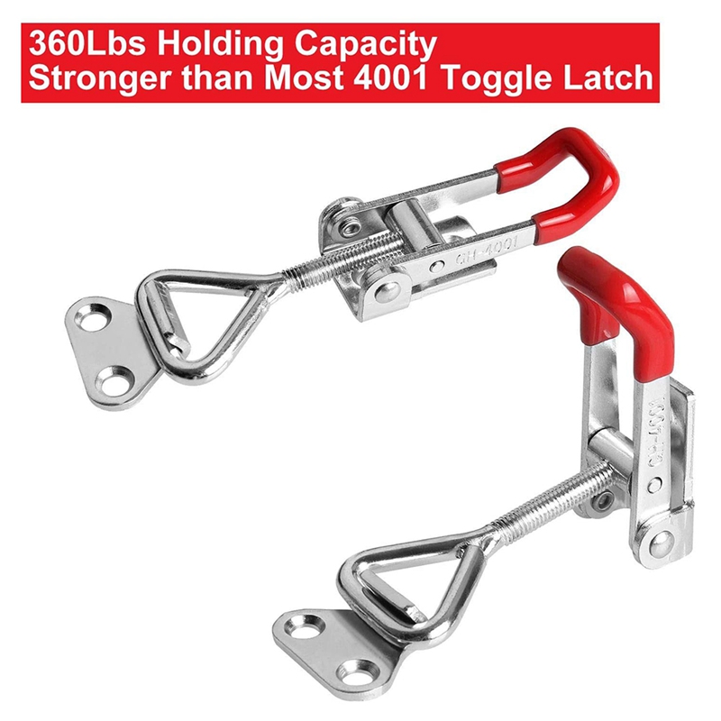 12 Pack Toggle Latch Clamps with Handle, Adjustable Metal Hold Down Clamps  (3.9 x 0.8 x 0.5 In)