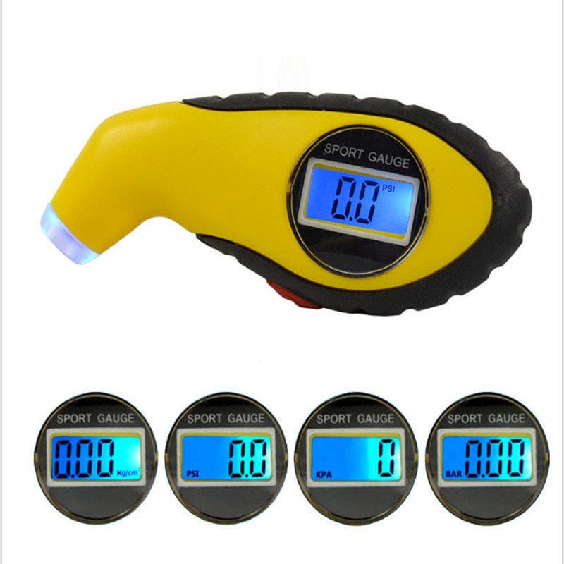 Digital Tyre Pressure Meter LCD Display Portable Gauge Car Motorcycle