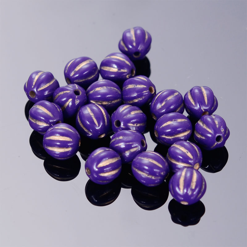 100pcs Baroque Striped Acrylic Beads for DIY Bracelet Making