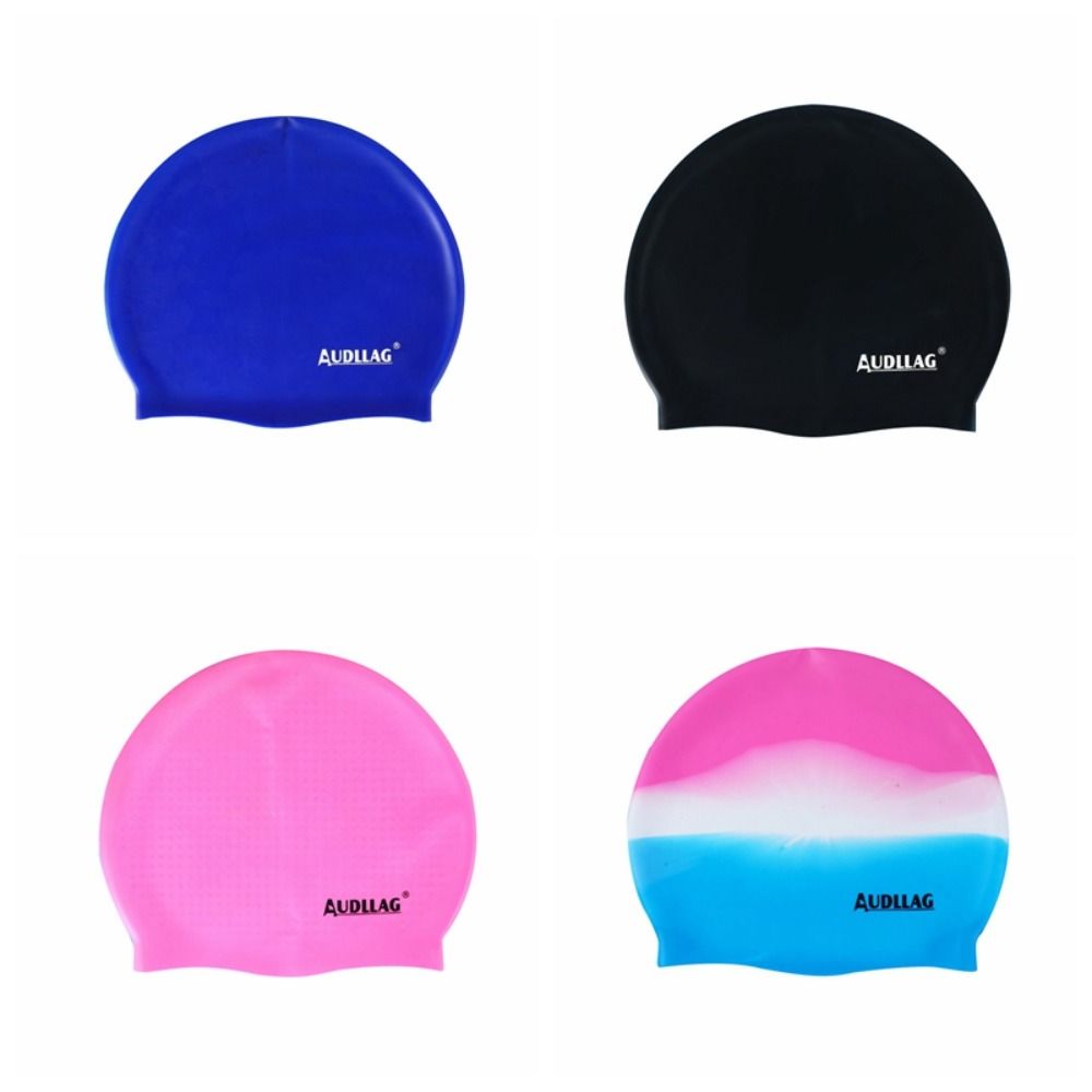 Bonnet de natation en silicone pour homme et femme, accessoire de natation,  imperméable, cheveux longs, chapeau