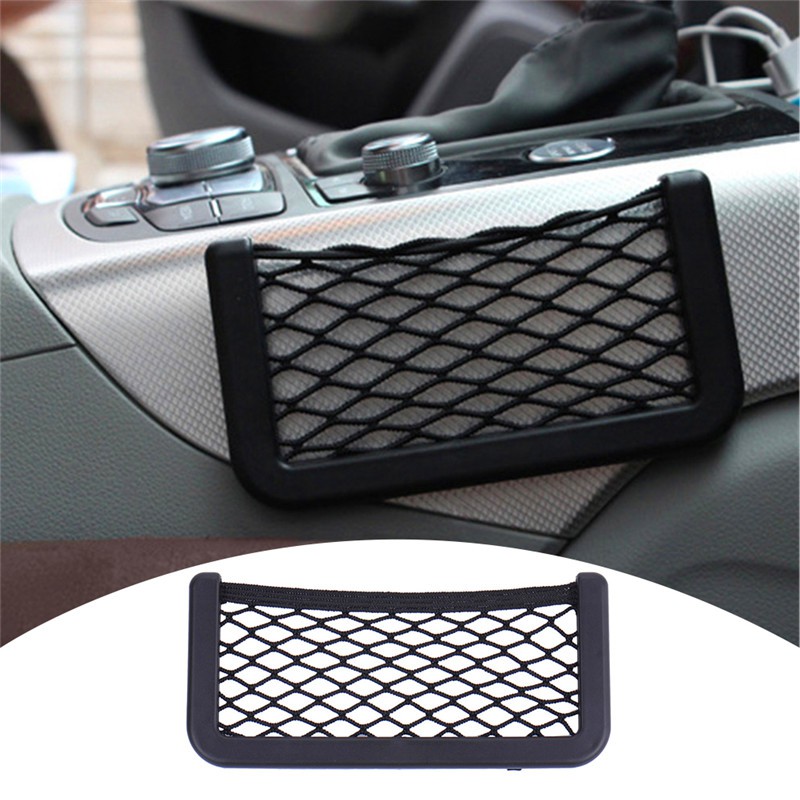 Car Auto Seat Side Net Bag Back Storage Mesh Phone Organiser Pouch Holder  15 cm wide 