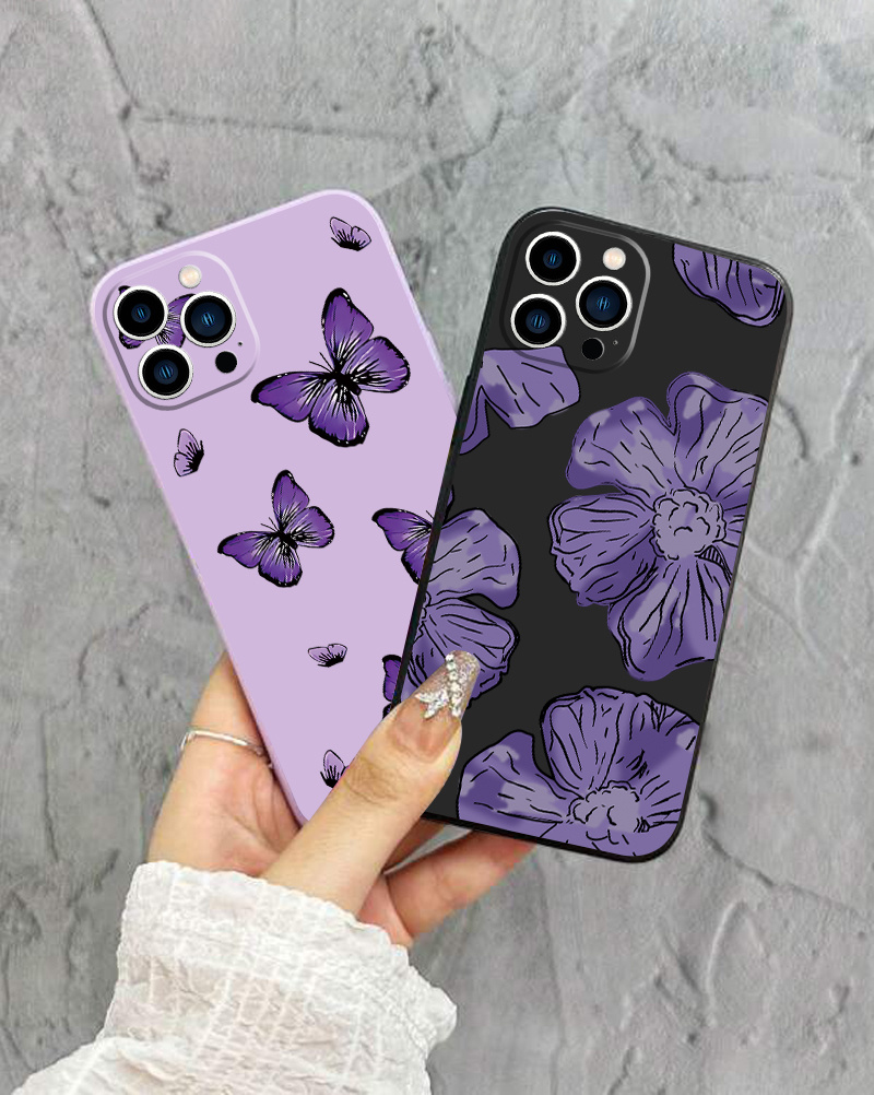 Floral Iphone 11 Case Purple Phone Orchid Wildflower Cases With