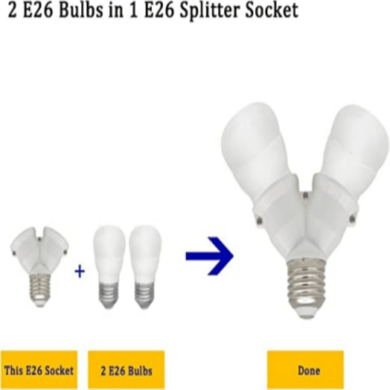 1 Socket Splitter Adapter E 27 Standard Medium Base Bulbs - Temu
