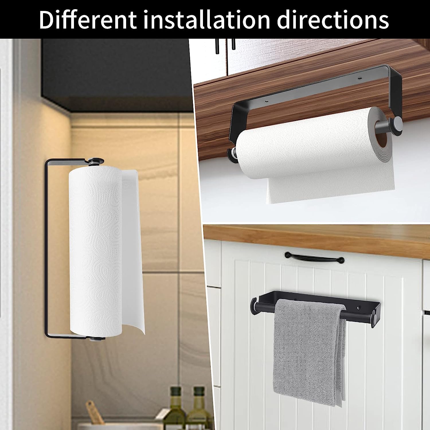 1pc Paper Towel Holder, Vertical Paper Towel Holder, Under Cabinet