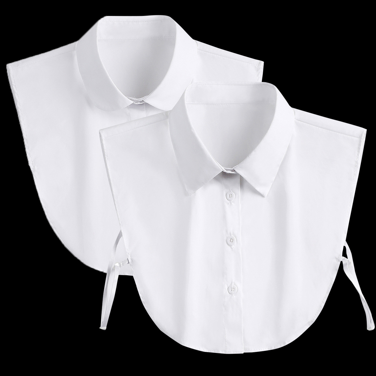 Cuello Falso Blanco/negro Color Liso Media Camisa Formal Blusa Cuello  Desmontable Solapa Botones Extraíble Cuello Falso Mujeres Hombres, Opción  Ideal Regalos - Joyería Accesorios - Temu