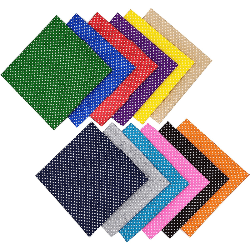 

Lot de 12 coupons de tissu (25 cm x 25 cm) Motifs de couture Tissus prédécoupés pour patchwork Carrés de courtepointe Chutes de tissu pour bricolage Cadeau de Pâques