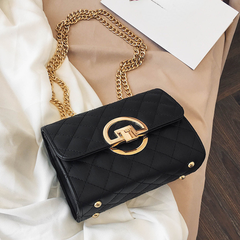 Elegance' Leather Cross Body Bag: C-50