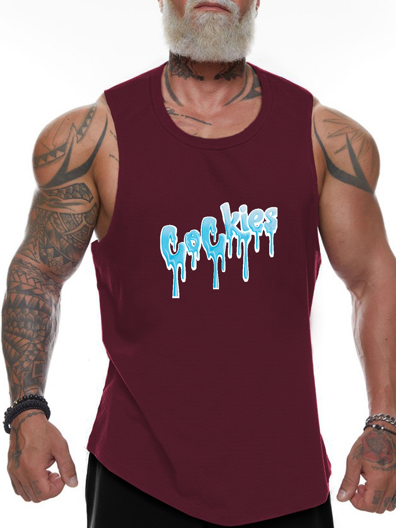 Camiseta Sin Mangas Estampado Gráfico gym Hombre Musculoso - Temu