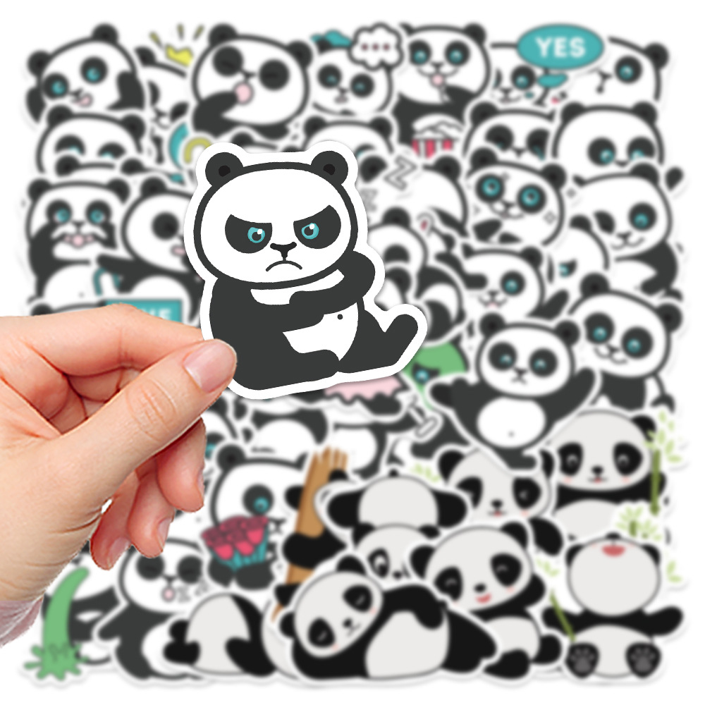 Panda Round Stickers Art Decorative Stickers