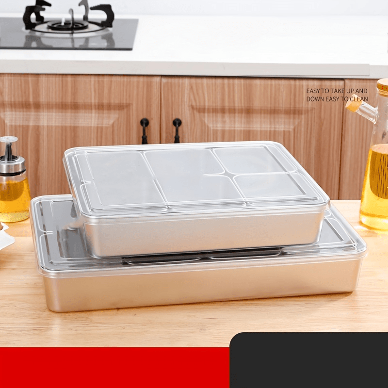 Stainless Steel Spice Box with 6 Grids for Storage