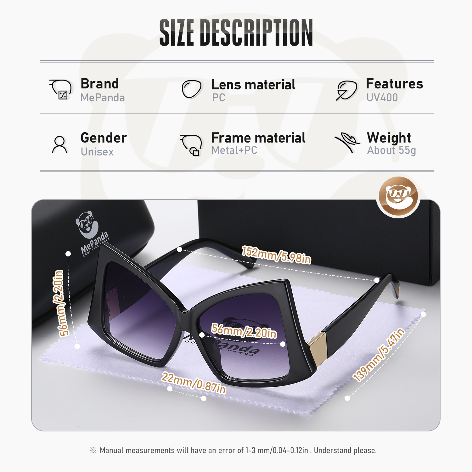 Fashion Pc Cat Eye Full Frame Men's Sunglasses