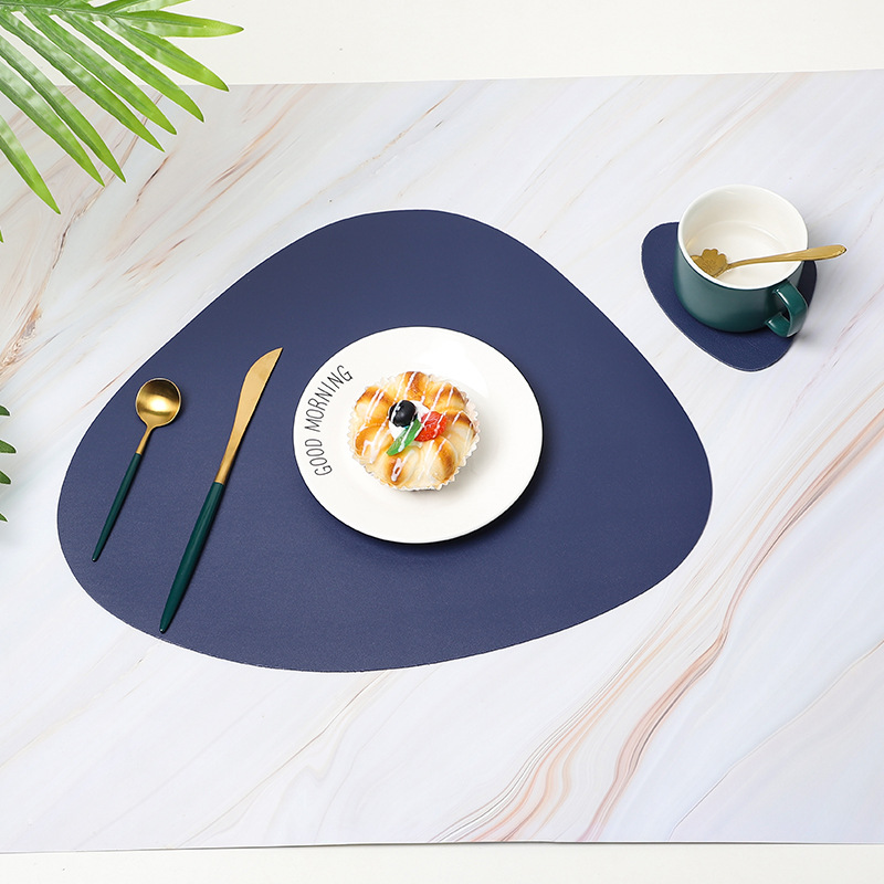 Modern Waterproof PU Leather Placemats & Coasters