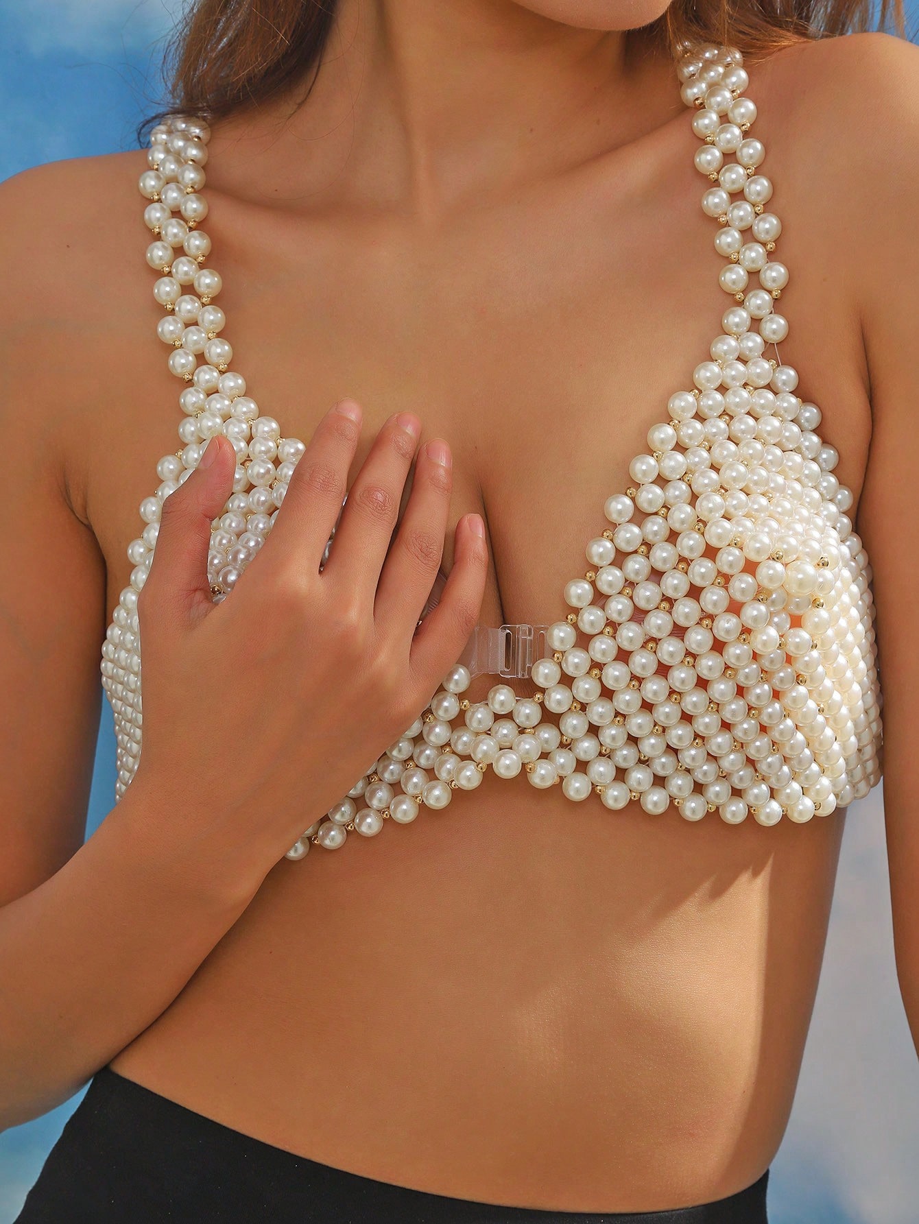 Toronto Fashion Designer - New super luxury Pearl Chain Bra set😘 Available  for $100