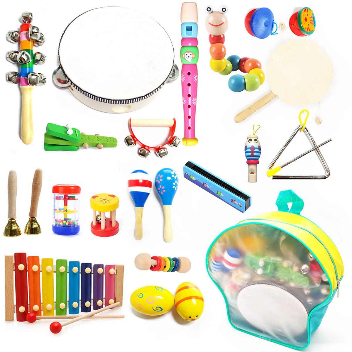 1pcs Colorful Wooden Maracas Baby Child Musical Instrument Rattle Shaker  Party Children Gift Toy Toddler Toys Juguetes Bebe - AliExpress