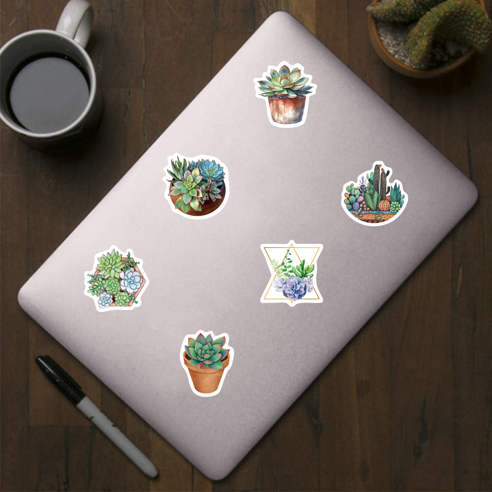 Succulent Plant Stickers Cute Aesthetic Decals Rolls Self - Temu