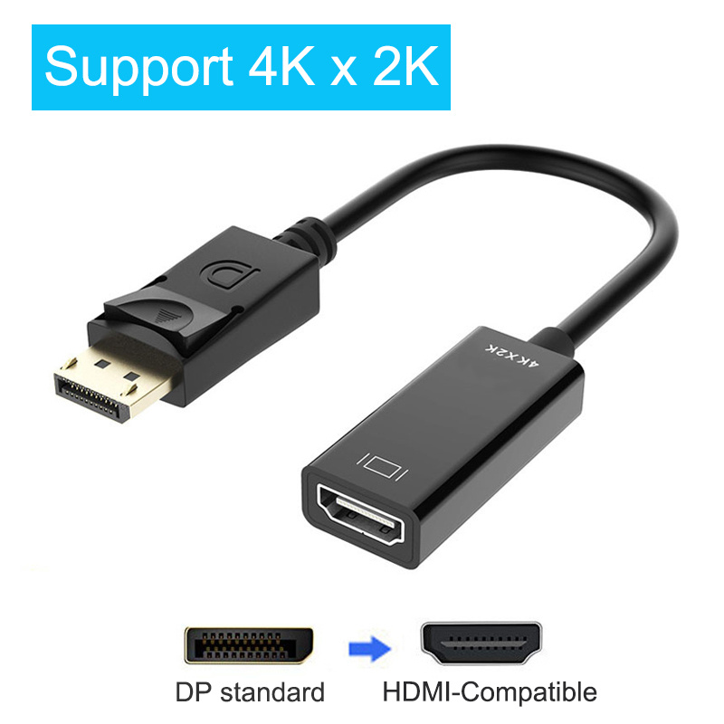 DP to HDMI Cable Adapter Male To Female for HP for DELL Laptop PC Display  Port to 1080P HDMI Cable Adapter Converter