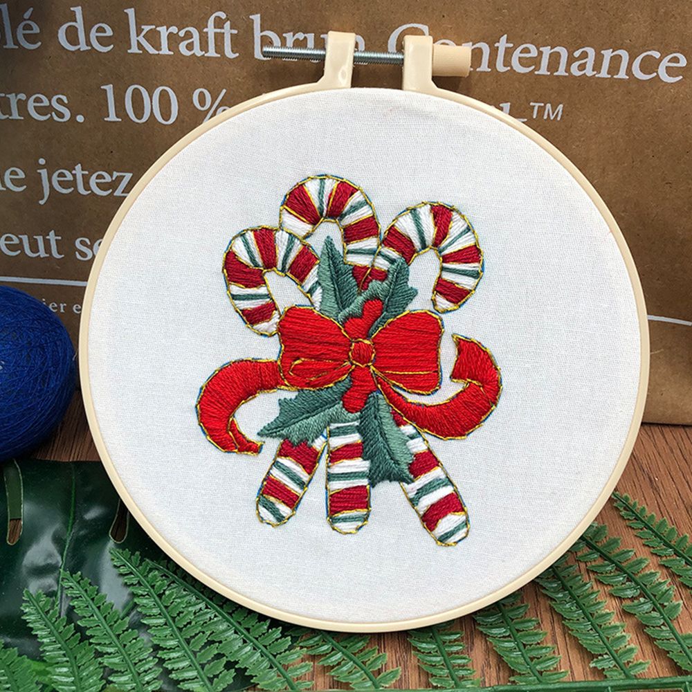 Christmas Theme Embroidery Kit For Beginners, Adults Diy Cross