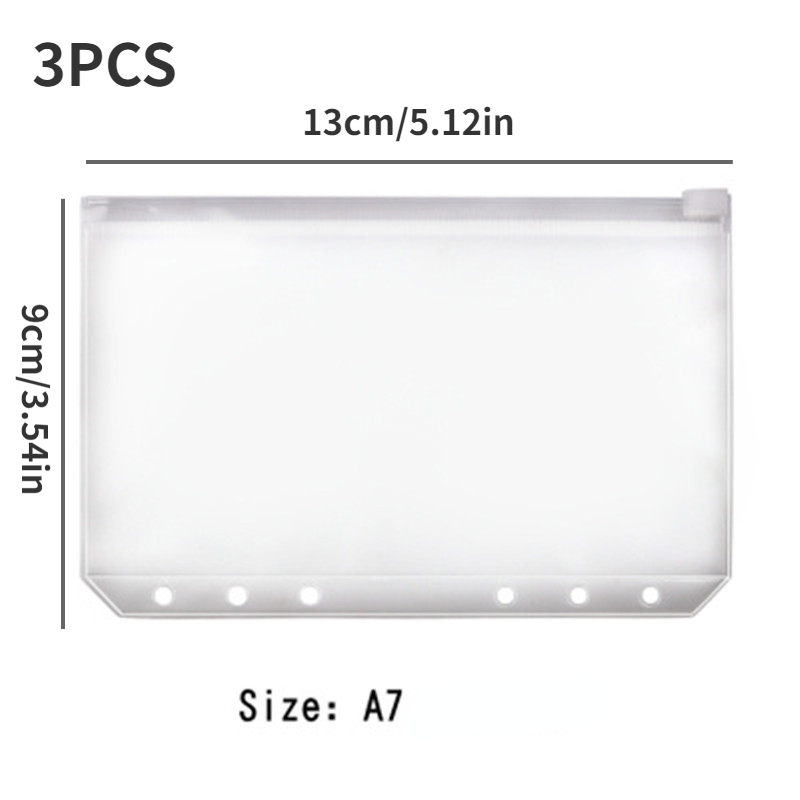 A4 A5 PVC Clear Floder Hole A6 A7 File Loose Leaf Card Ticket