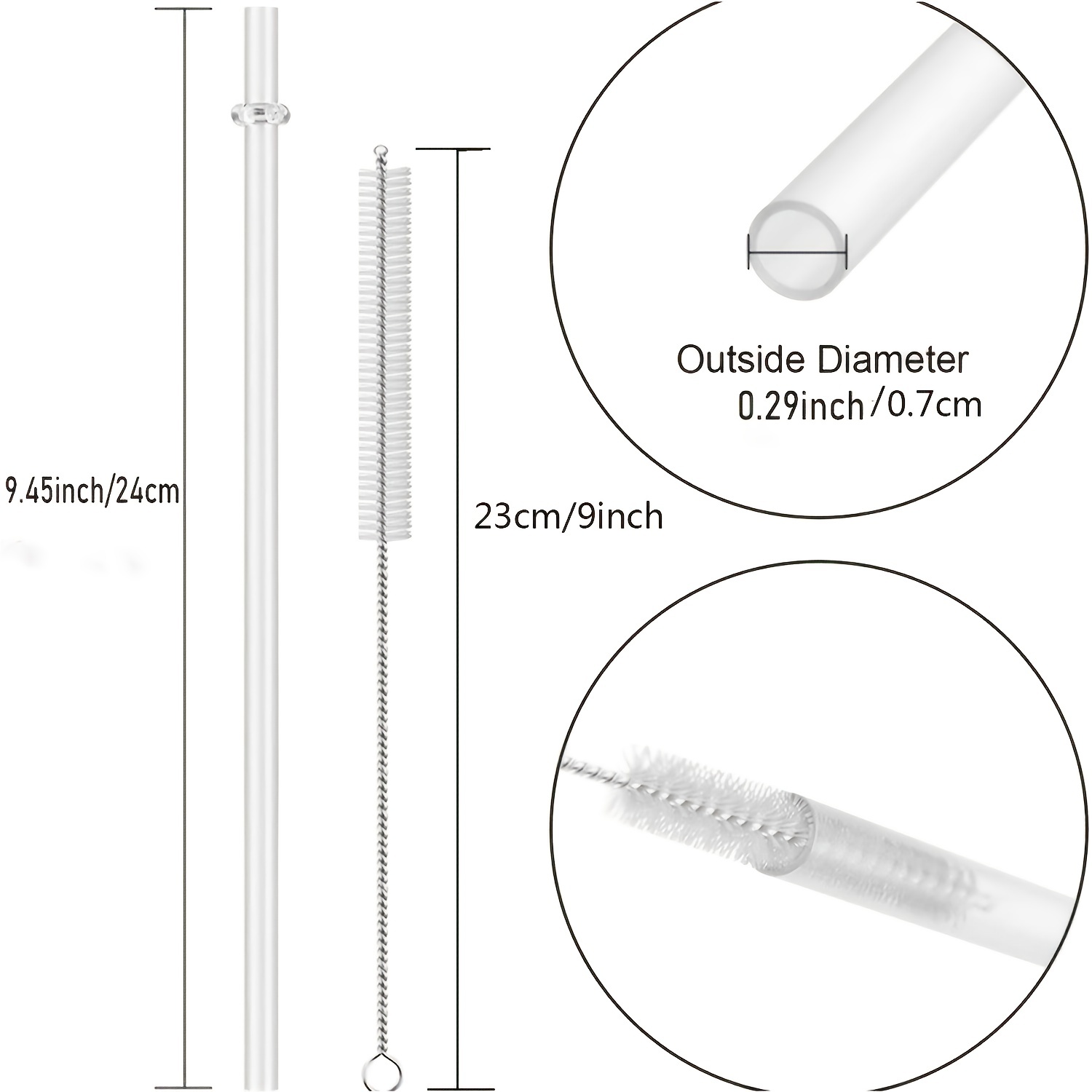 5 Pcs Glass Straws Butterfly Straws with Design Reusable Straws with 2 Straw Cleaning Brushes Stained Glass Straws Shatterproof Bar Accessories for