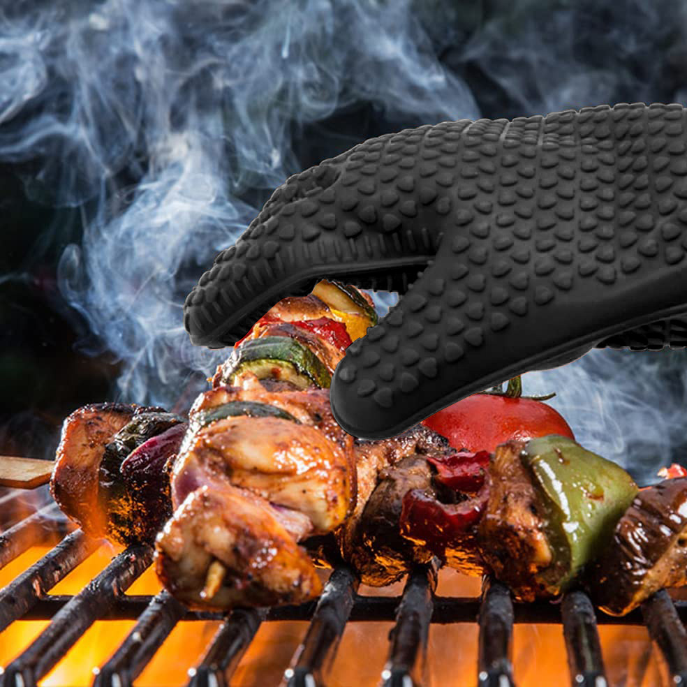 Heat Resistant Silicone Gloves - Innovative Grilling Tools 