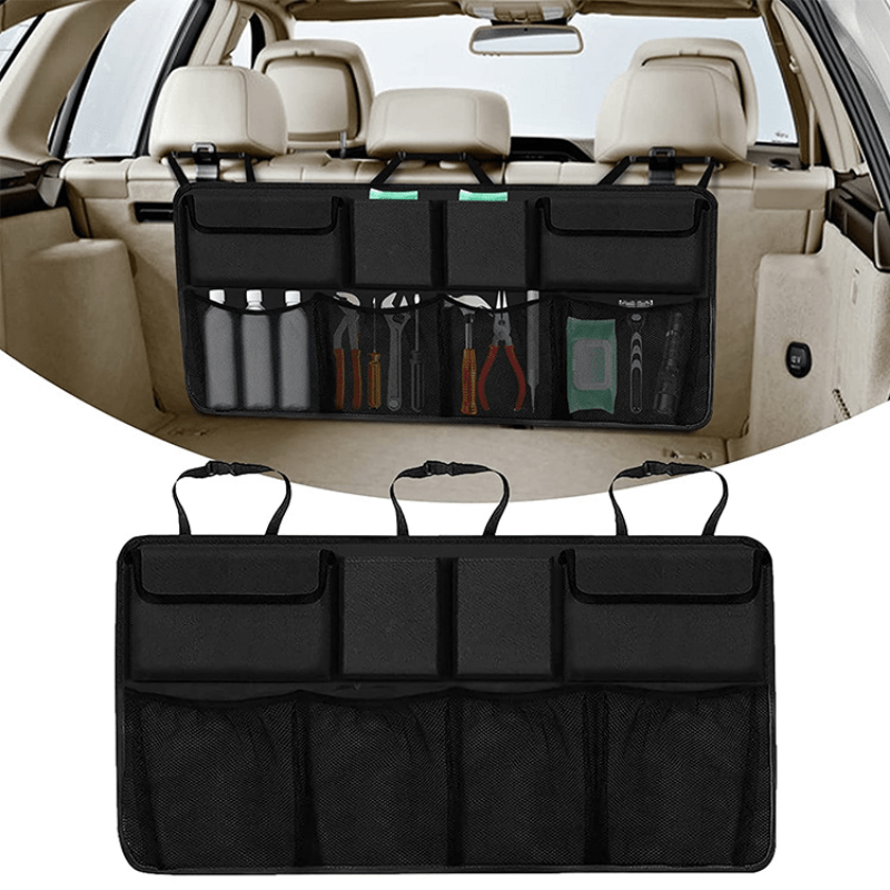 

1pc Car Trunk Organizer Adjustable Backseat Storage Bag Net Organizer Capacity Stowing Tidying Automobiles Interior Accessories