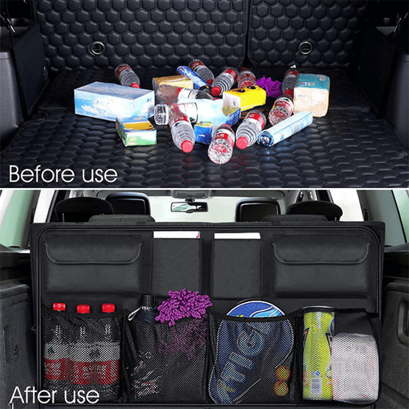 Car Trunk Organizer Adjustable Backseat Storage Bag Net - Temu Saudi Arabia