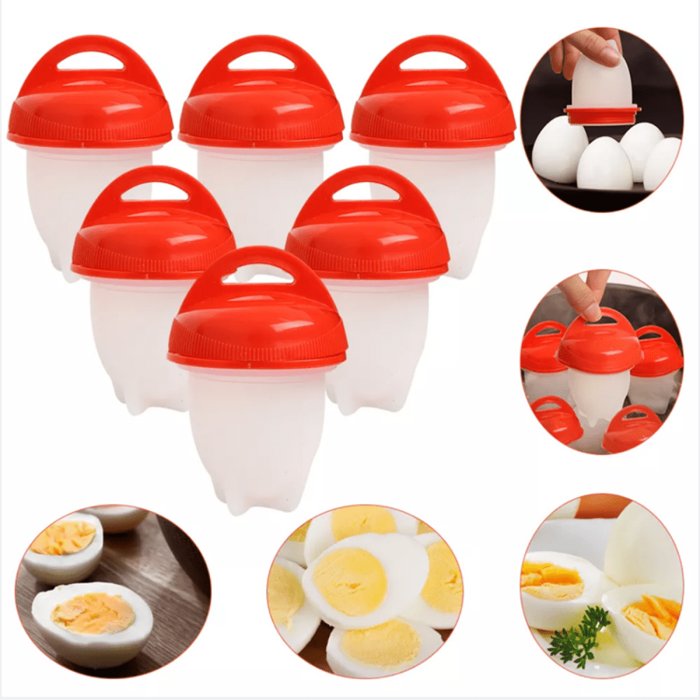 Egg Poacher Cups, Egg Boiler Mold Cup, Silicone Egg Poachers, Egg Poaching  Cups with Ring Standers, Poached Egg Cups for Microwave Air Fryer Stovetop