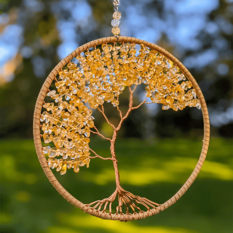 Rose Quartz & Amethyst Natural Healing Crystal Tree