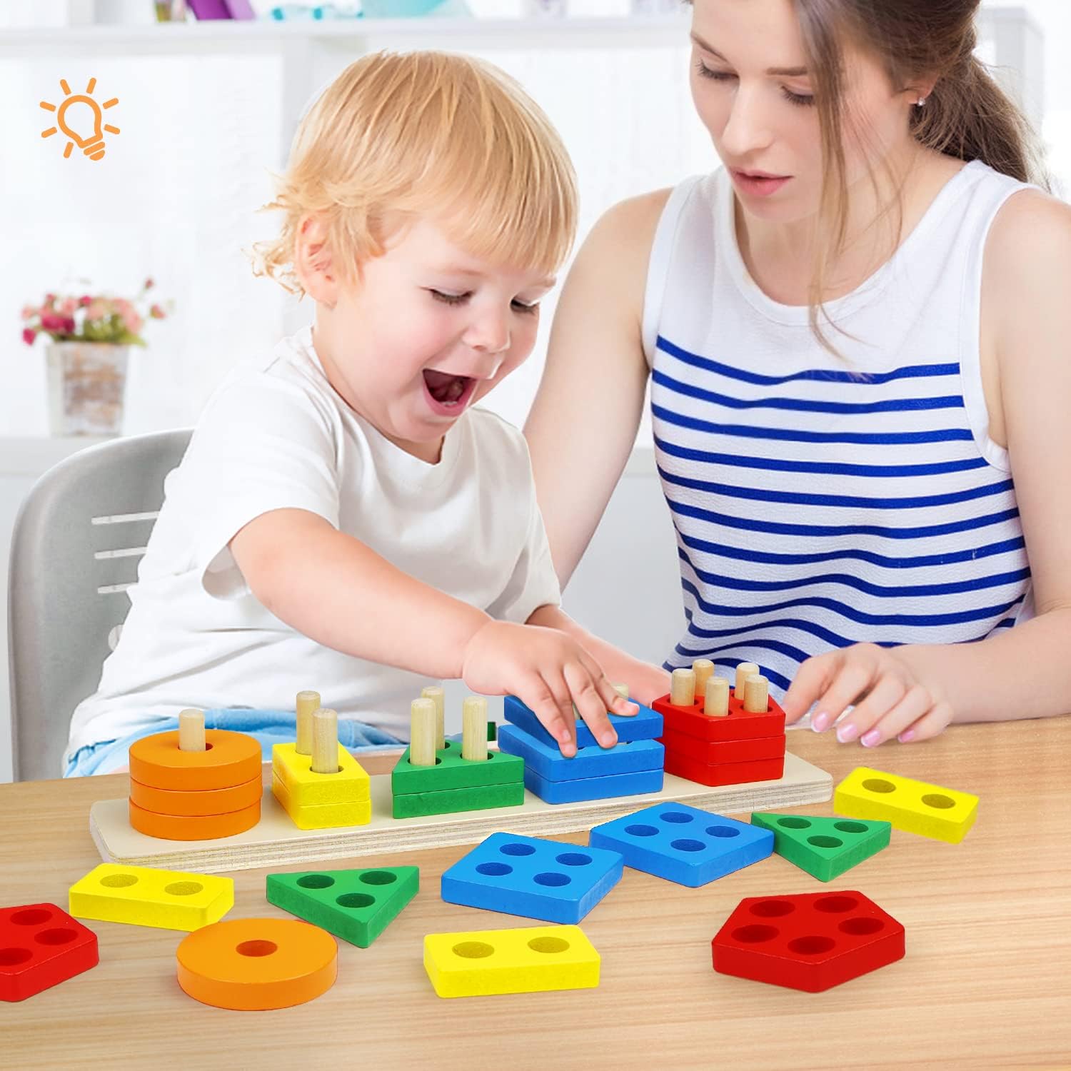 Juguetes Montessori Niños 3 Años Madera Clasificar - Temu