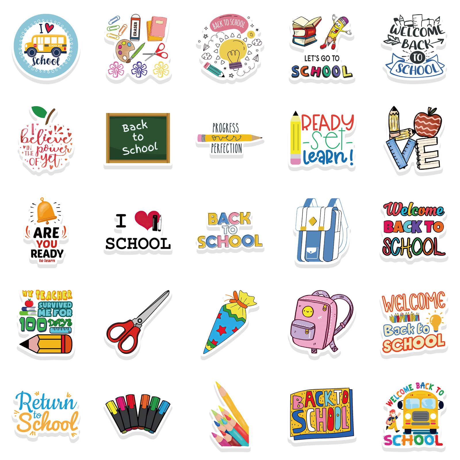 50PCS Cute Danish Pastel Stickers Preppy Stickers Aesthetics Pastel  Stickers Vinyl Waterproof Stickers For Water  Bottle,Computer,Laptop,Phone,Luggage,Notebook