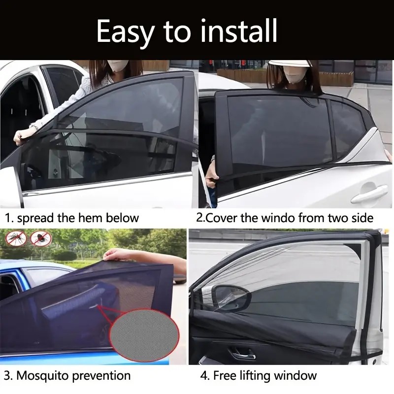 Window Screen Car Tail Door Anti-mosquito Sunshade Screen Magnetic Road  Trip Equipped with Trunk Ventilation Anti-insect Mesh