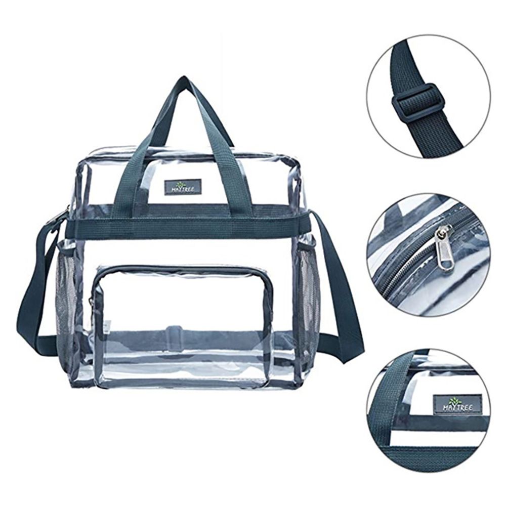  MAY TREE Clear Bag Stadium Approved, Clear Backpack Stadium  Approved for Concert Stadium Festival Sport Work, Clear Sling Bag with  Heavy Duty Material - Black : Clothing, Shoes & Jewelry