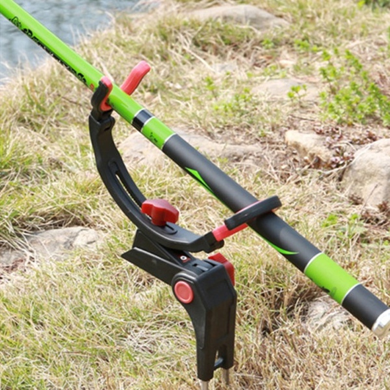 2023 Portable Fishing Rod Holder 360 Degree Adjustable Hold 2 Rods/poles  Foldable Detachable Bank Fishing Rod Rack Stand