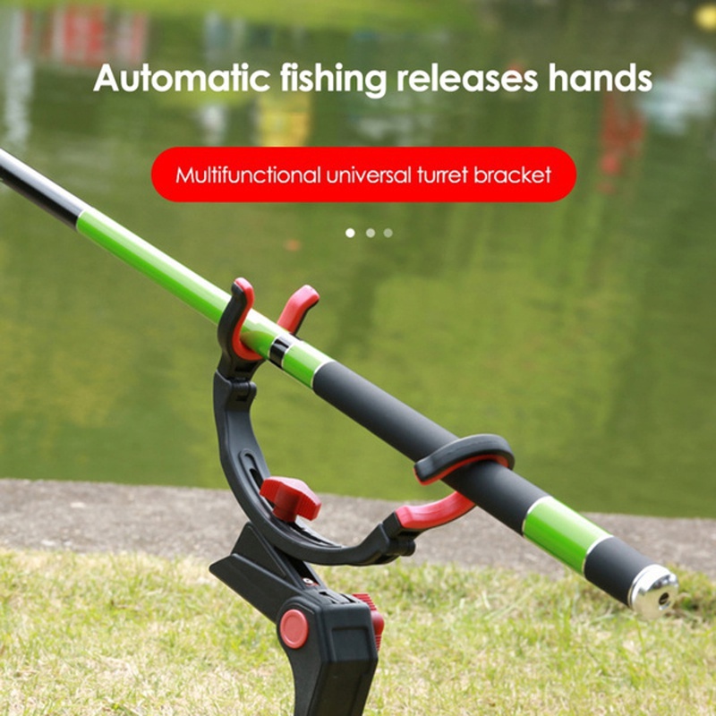 Fishing Rod Bracket Stretchable Aluminum Portable Fish Pole Ground Holder  For Bank Fishing80cm