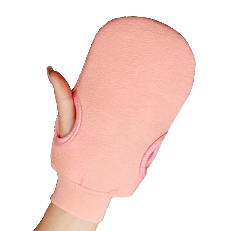 Dead Skin Exfoliating Mitt Deep Pore Cleansing Exfoliating Glove (Pink,  Large) at Home Microdermabrasion Dead Skin Remover for Body - Natural Plant