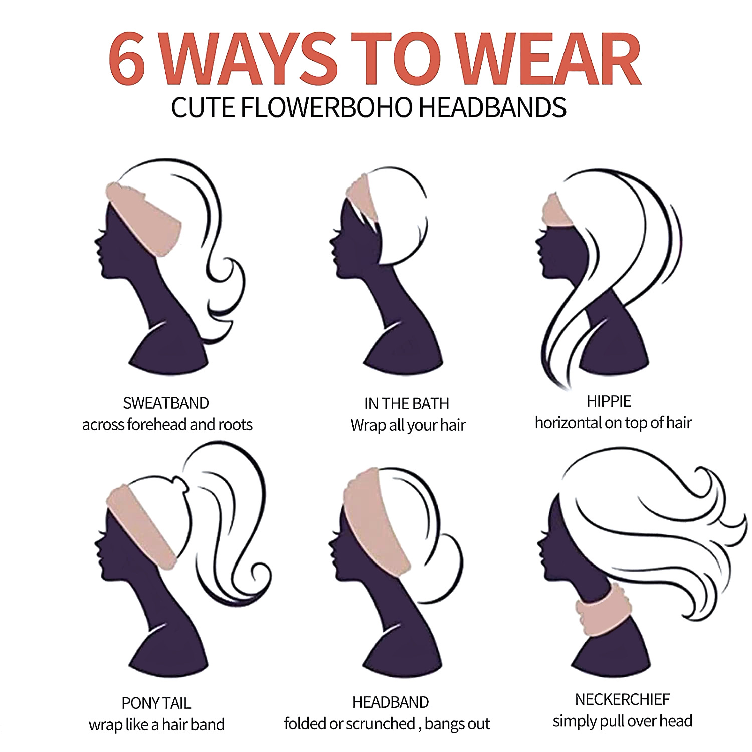 4 Great Ways to Wear an Elastic Headband