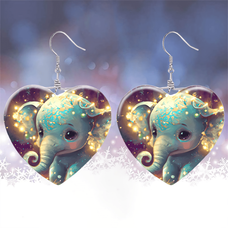 Girl's Trendy Dangle Pendant Earrings With Sapphire Eyes Pattern With Heart-shaped  Glass Decor, Exquisite Kid Ear Accessory Jewelry Ornament For Daily Wear  For Banquet Party Children's Day Birthday Anniversary Gift - Temu
