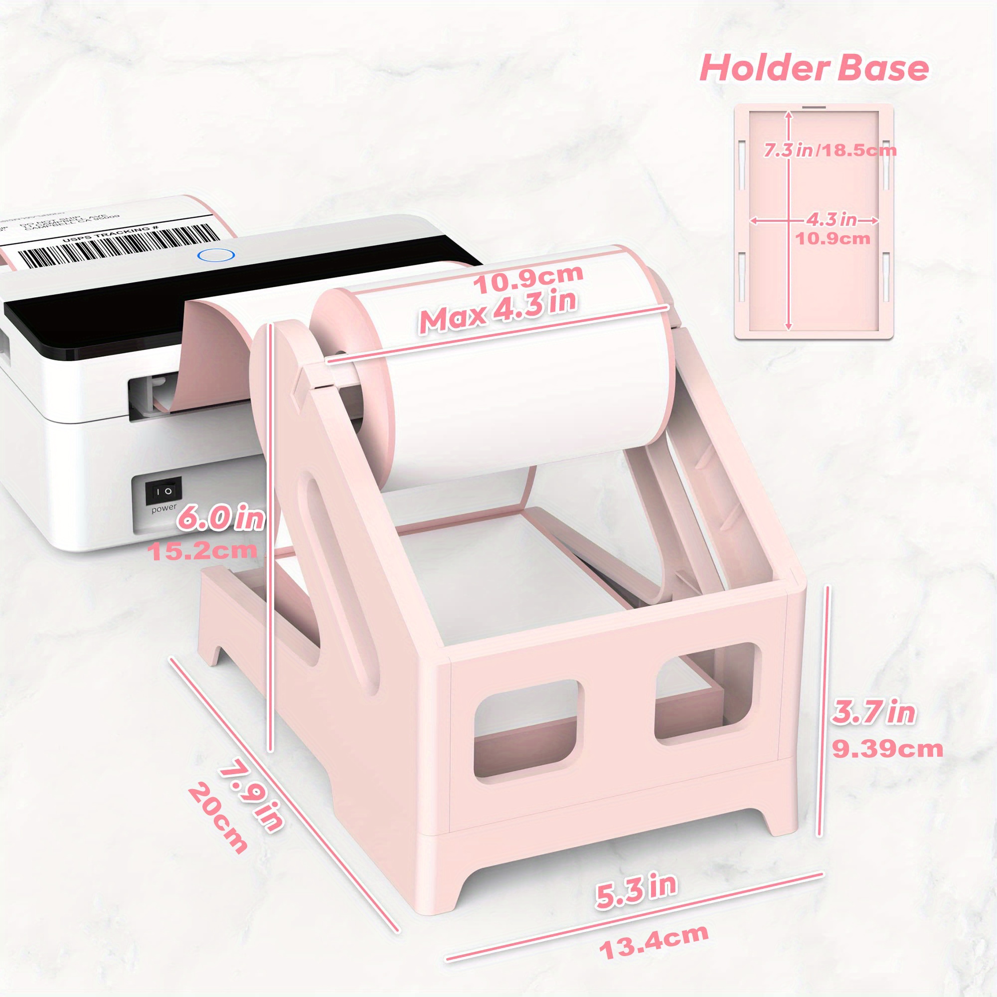 Label Holder For Rolls Sturdy Thermal Printer Rolls Label Holder Sticker  Roll Holder For Desktop Label Printer Label Stand