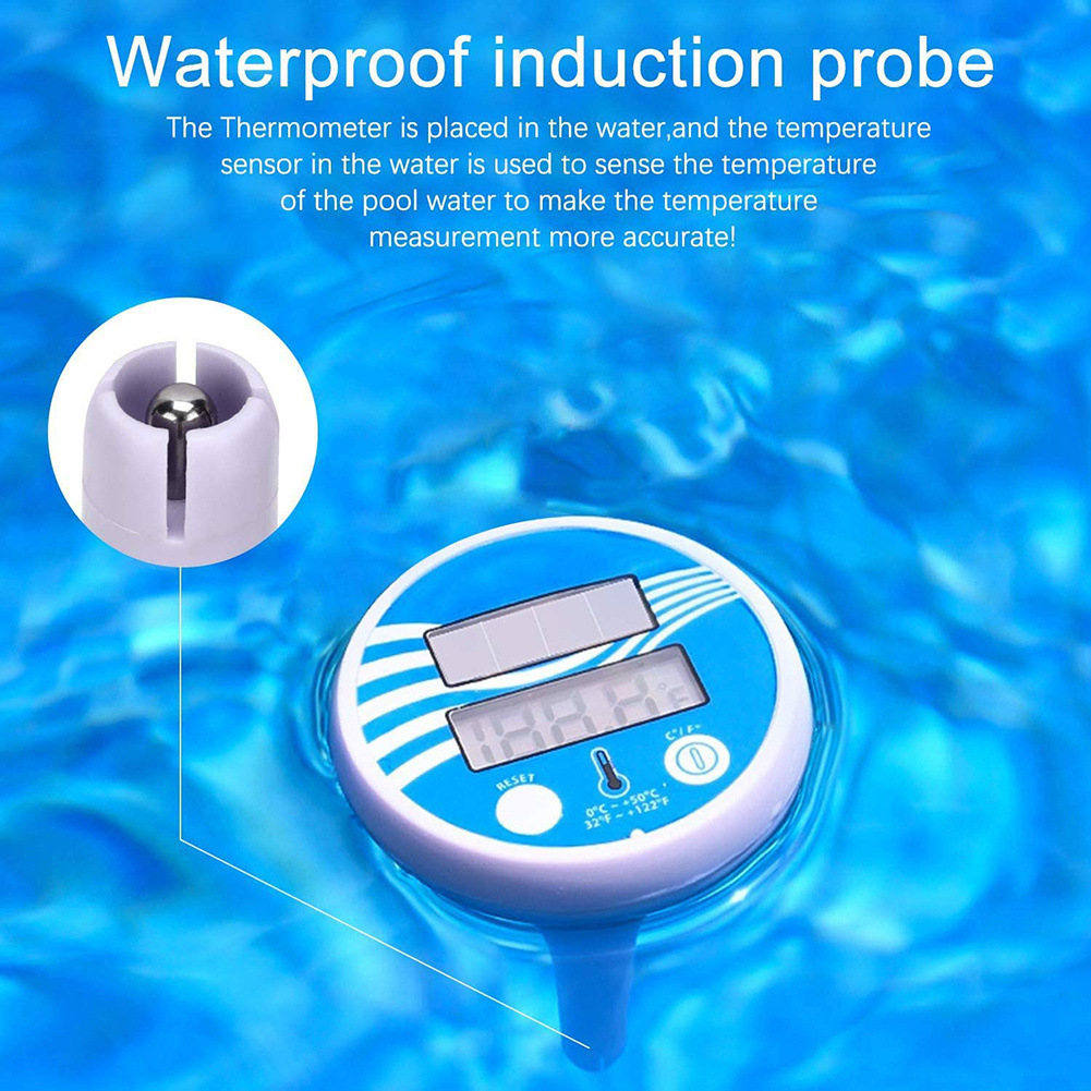 Swimming Pool Thermometer,floating Solar Pool Thermometer, Digital Water  Temperature Gauge For Hot Tub Pond Bath Water Spa