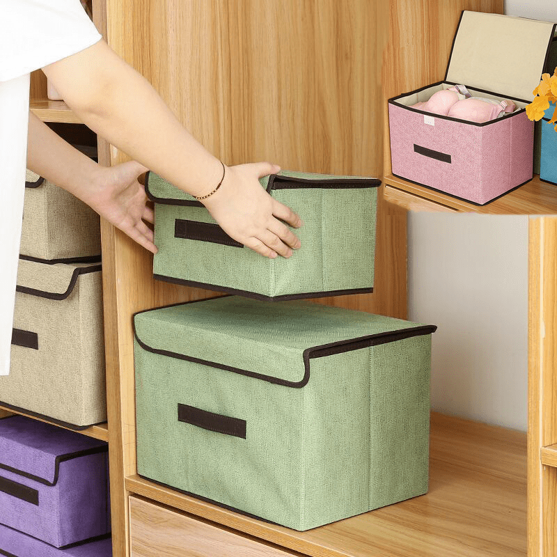1pc Foldable Clothes Storage Box, Household Sundries Finishing Box