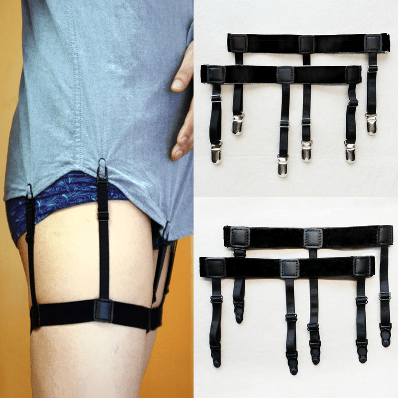 Shirt Lock Y-Style Super Shirt Stays, Undergarment Shirt Garters with Slip  Resistant Clips
