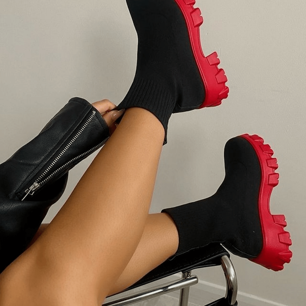 Women's Fashion Versatile Casual Solid Color Boots, Comfortable