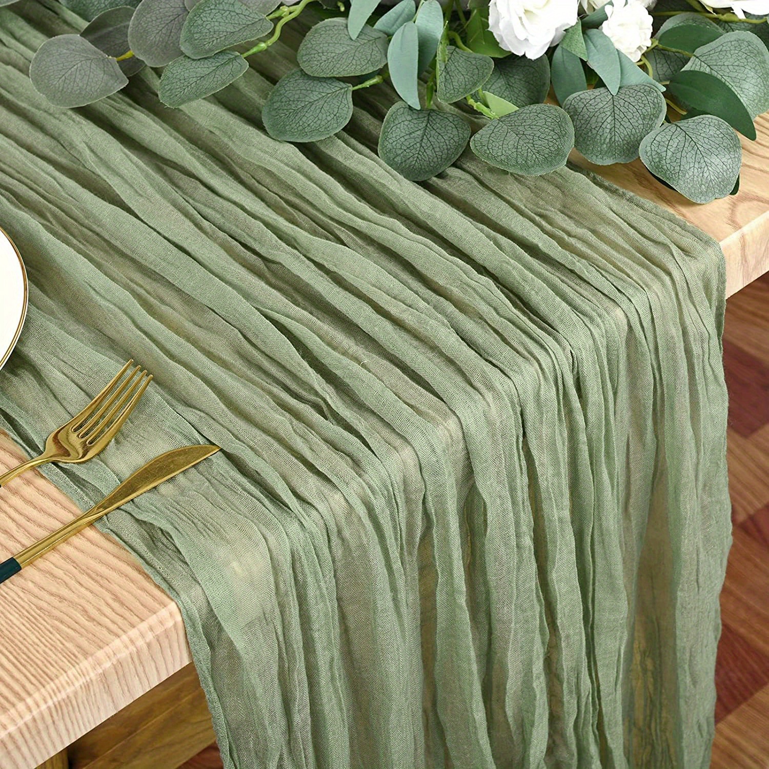 6pack Cheese Cloth Gauze Table Runner Rustic Wedding Table Decor 90*300CM  Boho Wedding Reception Christmas Table Runners