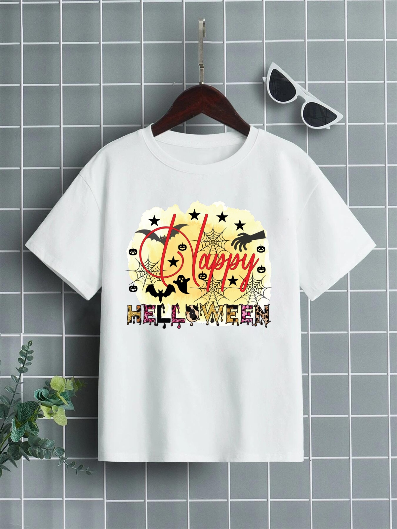  N/A 2021 Summer Gradient Color Print Oversized T Shirt