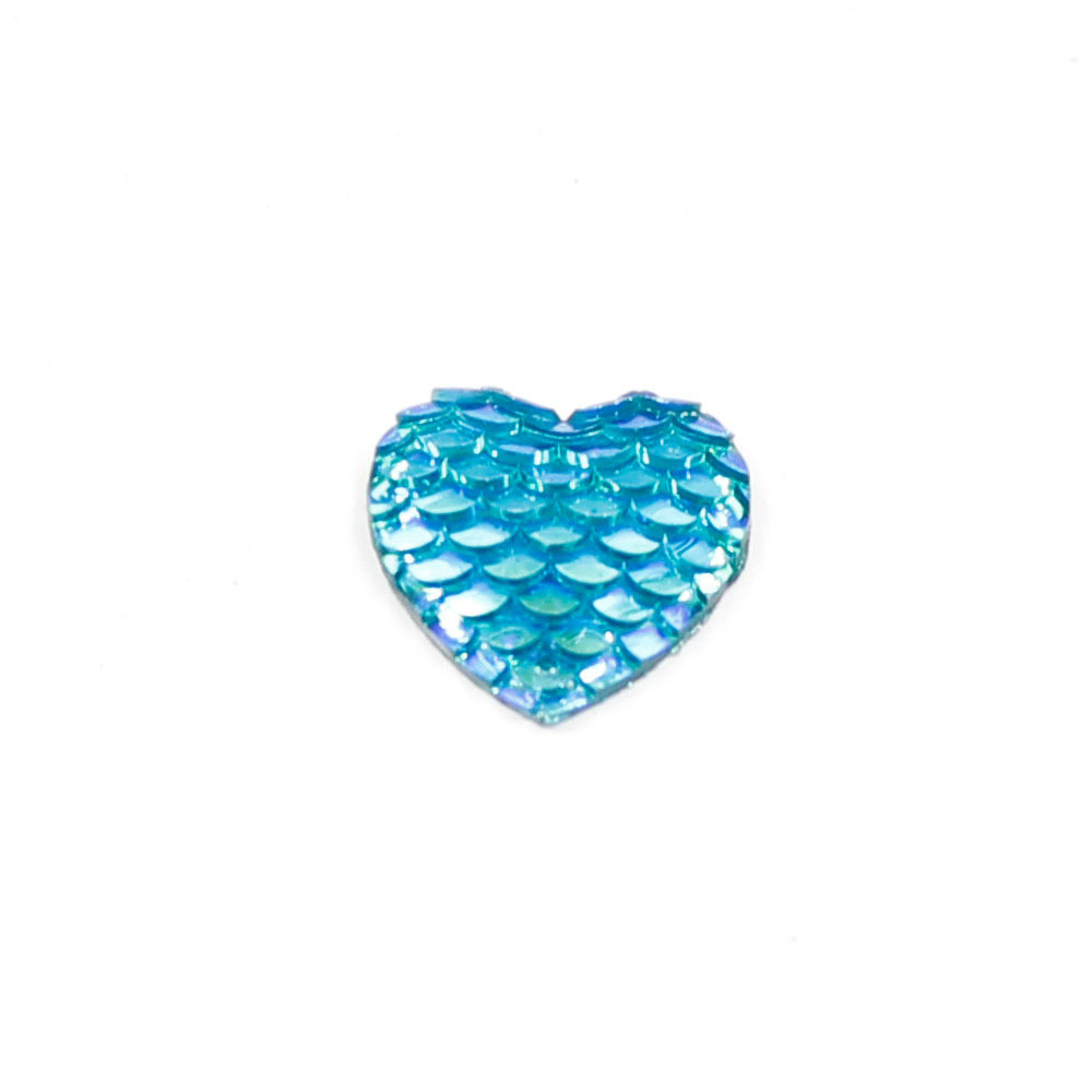 30pcs Colorful Mermaid Scale Pattern Heart shaped Flat Back - Temu