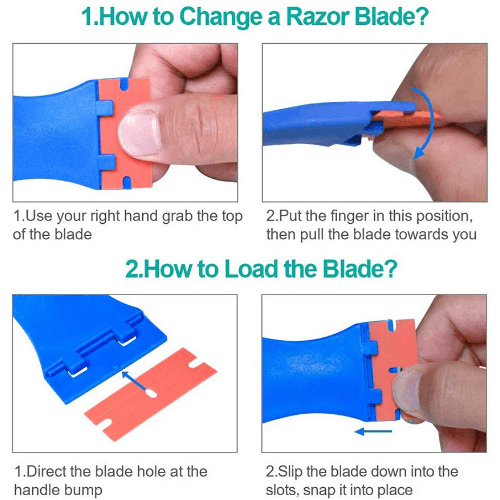 Plastic Razor Scraper Blades Double Edged (1 Pack)