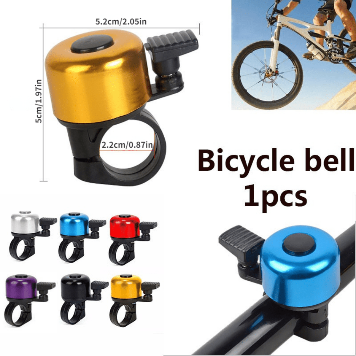 Accesorios para bicicleta, bicicleta de montaña, carretera, ciclismo,  campana, anillo de metal, alarma de advertencia de seguridad, accesorios de